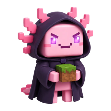 น้องแอกโซในชุด Enderman